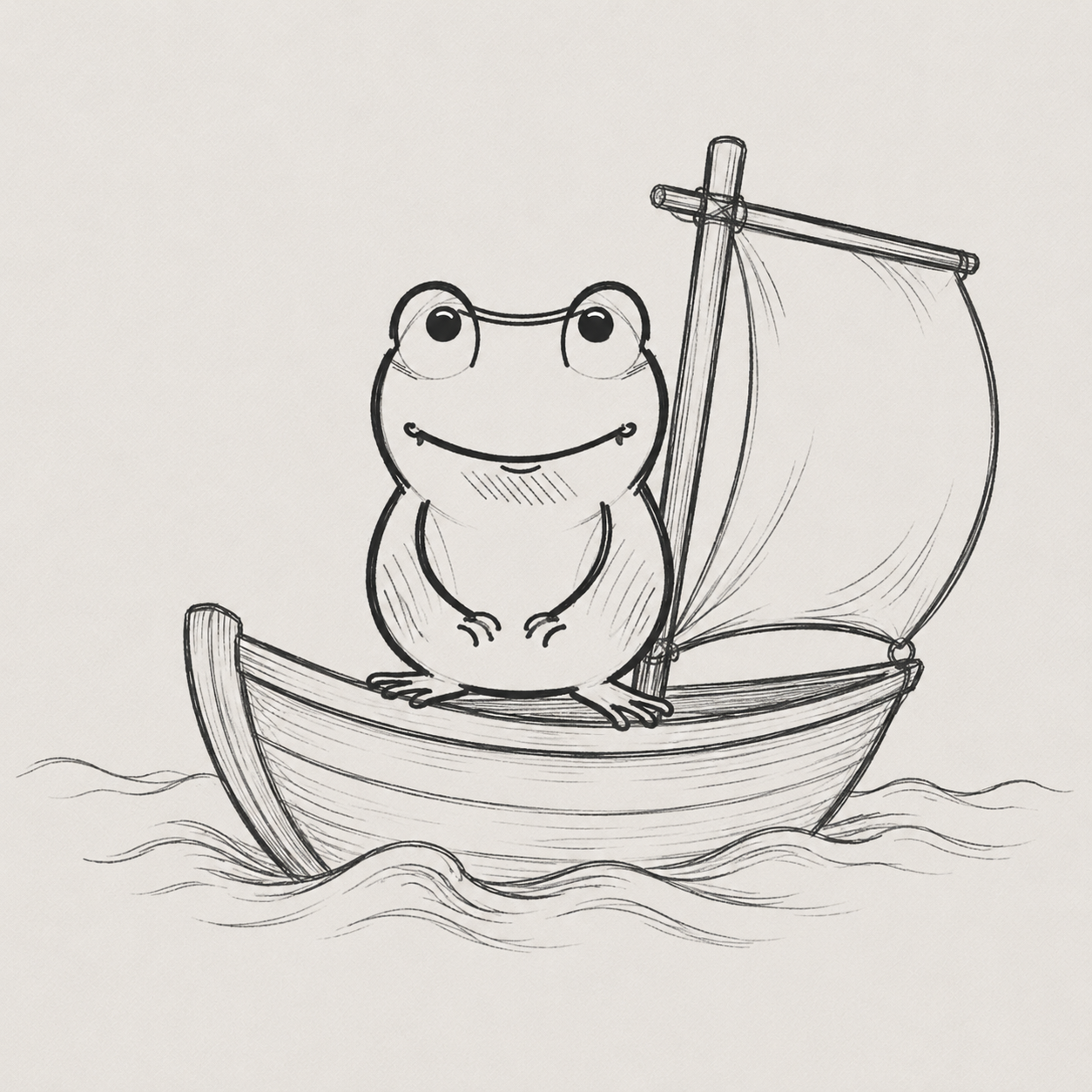 QINGWA frog sketch image